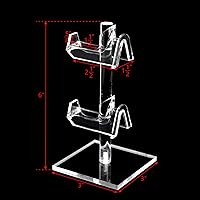 Vista 2 de MOOCA Juego de 2 piezas de soporte acrílico de alta calidad para gafas, soporte para gafas de sol, soporte para lentes de sol, soporte de marco