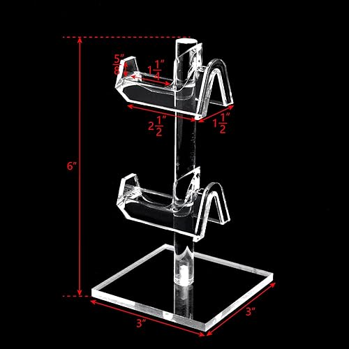 Vista 9 de MOOCA Juego de 2 organizadores de lentes de sol acrílicos de alta calidad, soporte para gafas, soporte para lentes de sol, soporte para gafas