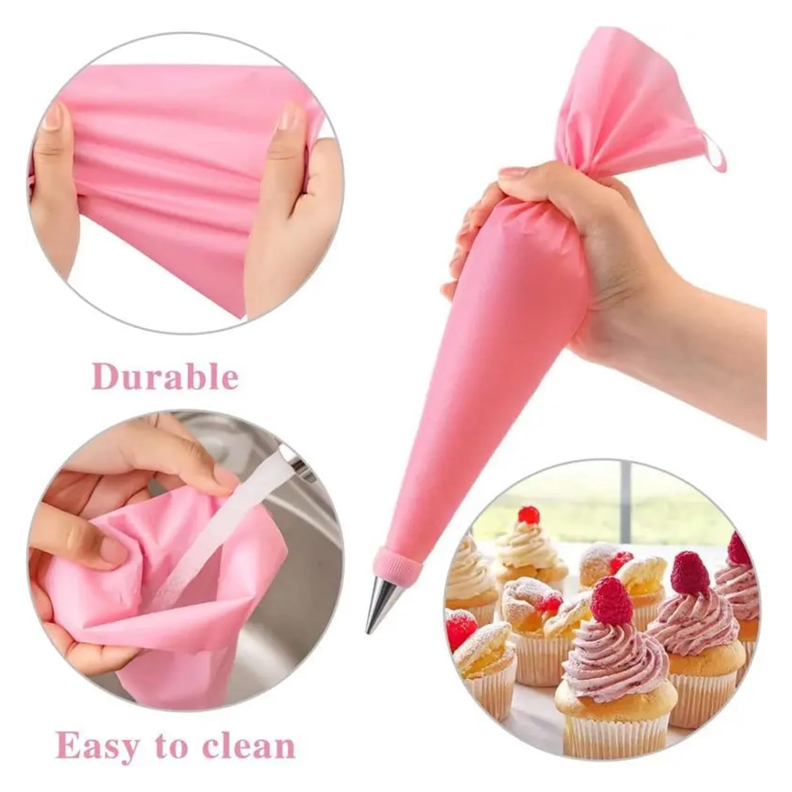 Juego de mangas pasteleras y puntas, Kit decoración DIY for pasteles, herramientas pastelería reutilizables(42PCs Blue)