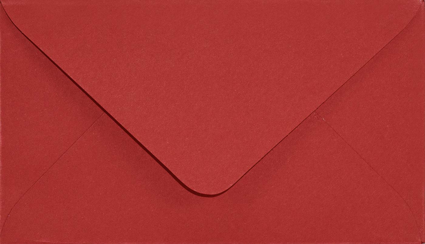 Netuno 25 Tiny red Coloured envelopes DIN C8 58x100mm 2.28x3.93 inches 115gsm Sirio Color Lampone gummed Pointed Flap no Window Small mini Pockets for RSVP Money Coins Gifts Seeds Jewellery vignettes