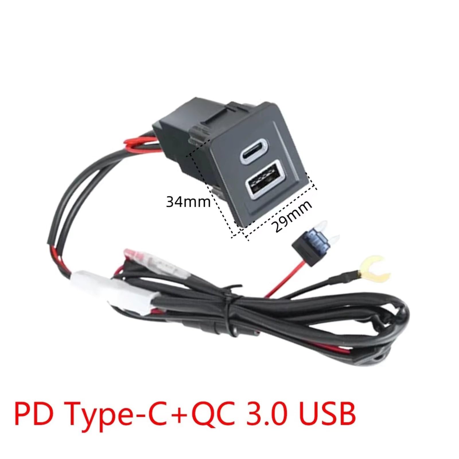 Consola Central Con Puerto USB Compatible Con VW Para T5 2009-2015 PD Coche Tipo C QC 3,0 Rápido Cargador Central Puerto USB