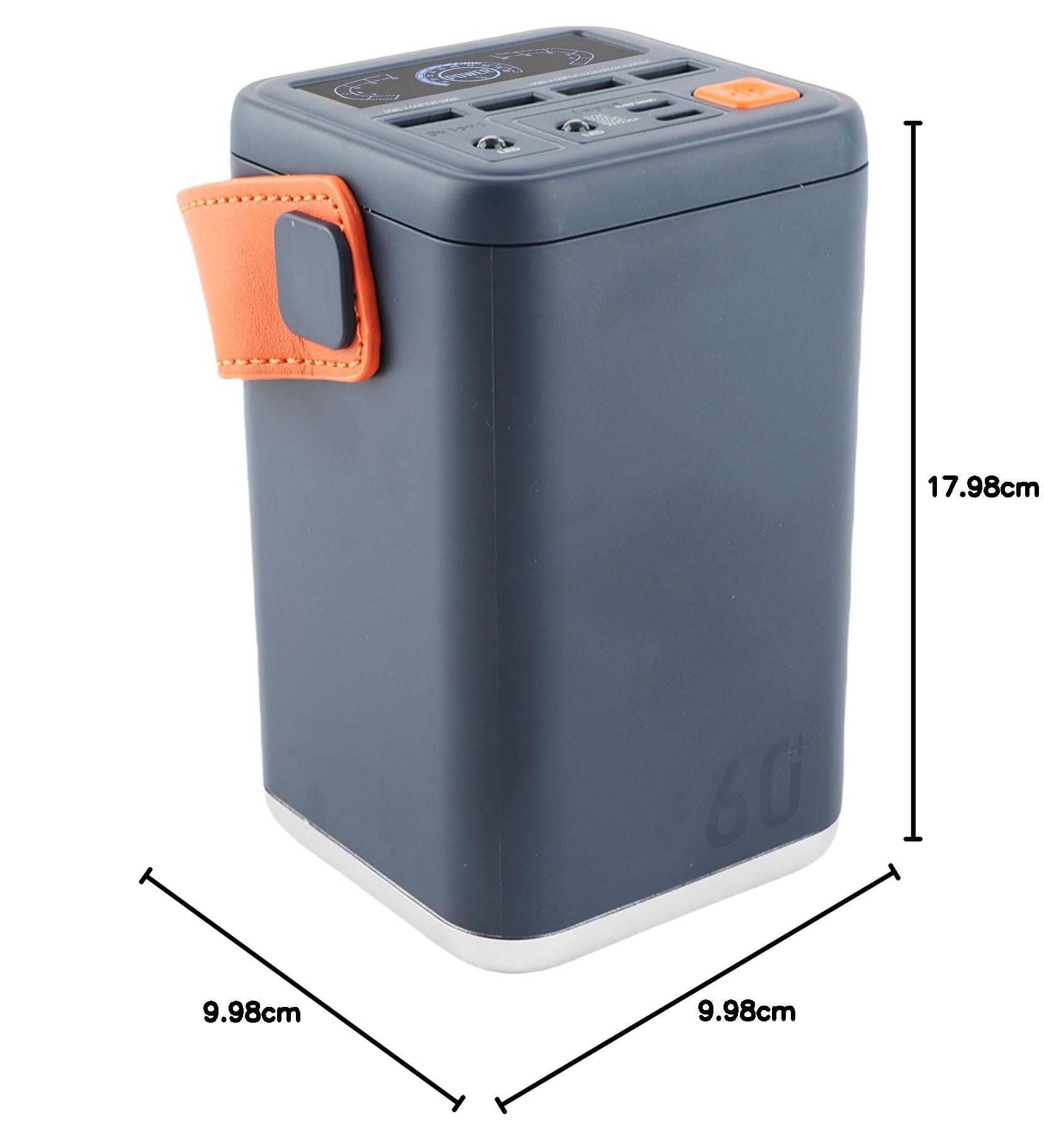 Station d'alimentation portable 36 W, charge rapide, capacité 60 000 mAh, générateur solaire d'urgence 5 en 1 avec écran haute luminosité, protection contre les courts-circuits pour une