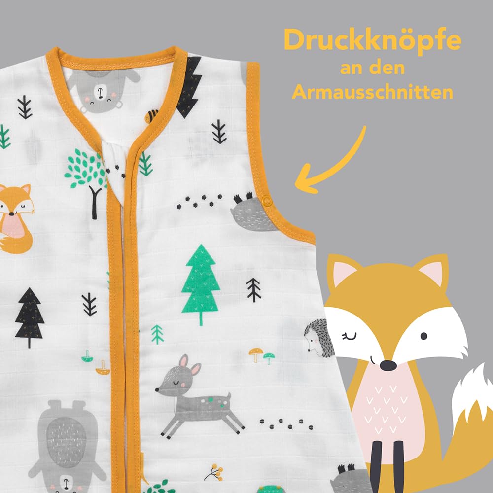 schlummersack Baby Kinder Schlafsack Sommer | dünn, Sommerschlafsack, 0.5 Tog