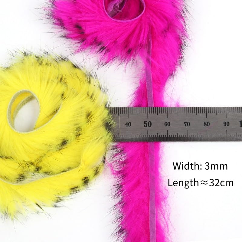 8-pcs ﻿8colors Fly Tying Material, Rabbit Fur Strips Zonker
