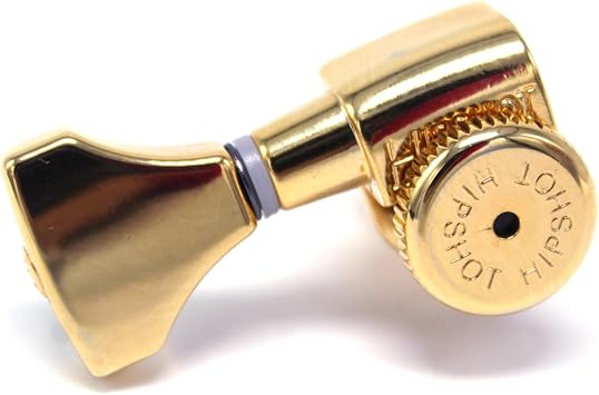 Hipshot 6GLO Grip-Lock Locking Guitar Tuning Machines 3+3 - Universal Mounting Plate UMP included - Gold