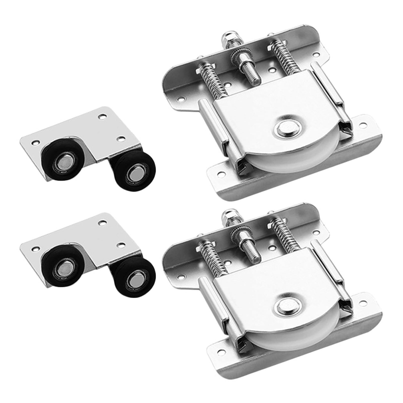 TOYANDONA Poleas para Puertas Correderas de Acero Estable y Suave, Ruedas de Armario de Aluminio y Vidrio, Accesorio para Herrajes de Muebles