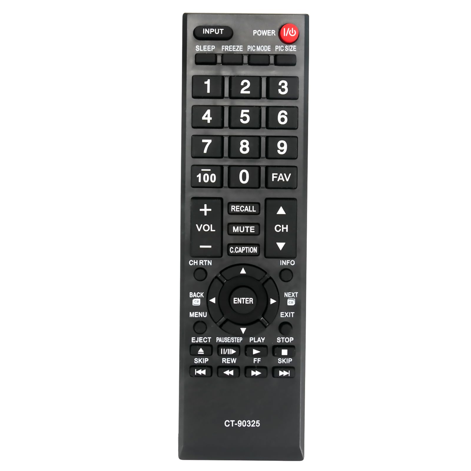 Reemplazo Del Control Ct-90325 Para Toshiba Lcd Smart Tv | Meses Sin