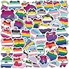 50 calcomanías de rana del orgullo, LGBTQ, calcomanías de arco iris gay para el mes del orgullo, lesbianas, pansexuales, bisexuales, transgénero, impermeables, accesorios (rana)