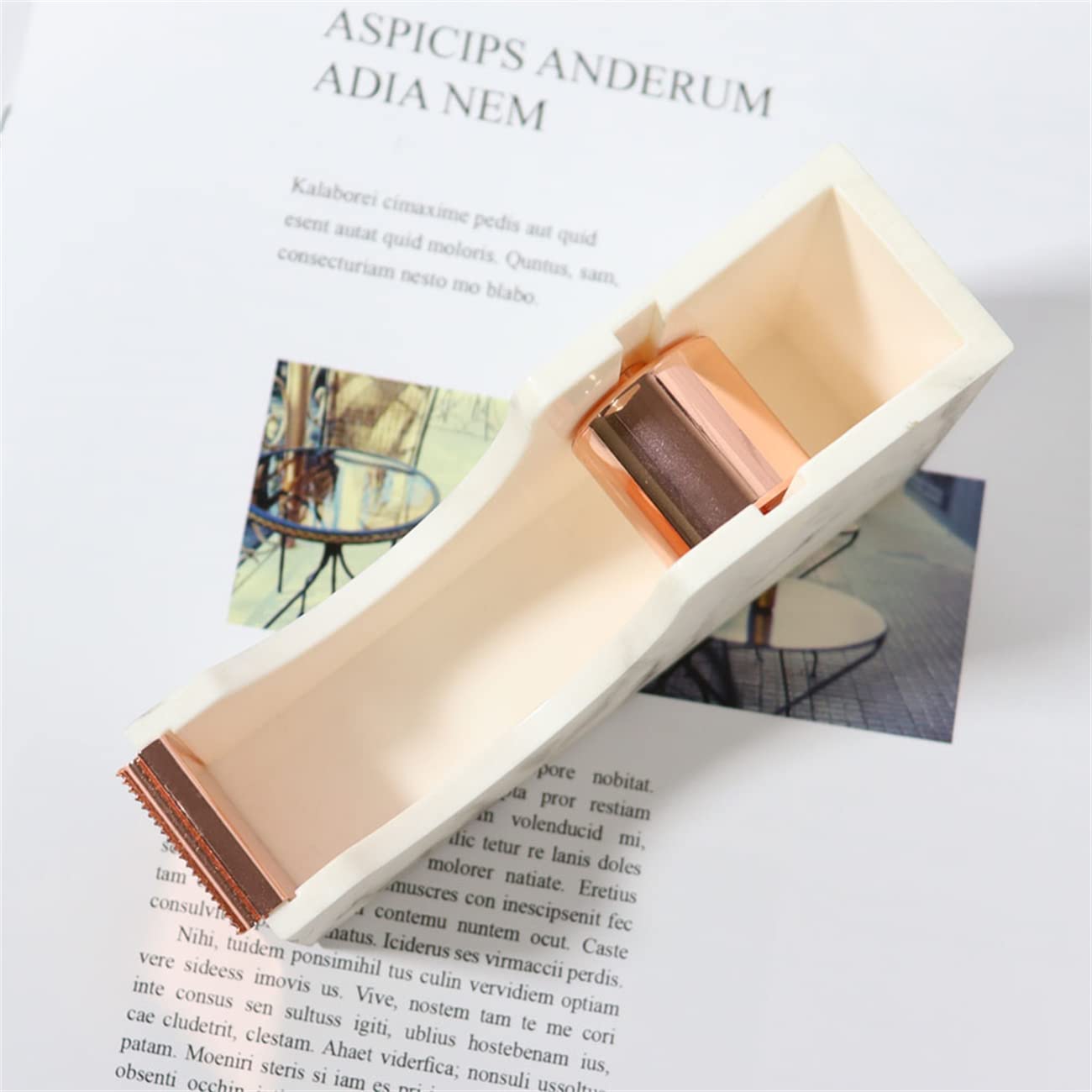 Porta Post-it Multibey Color Oro Rosa - Organizza Note Adesive Con Stile - Foto 9