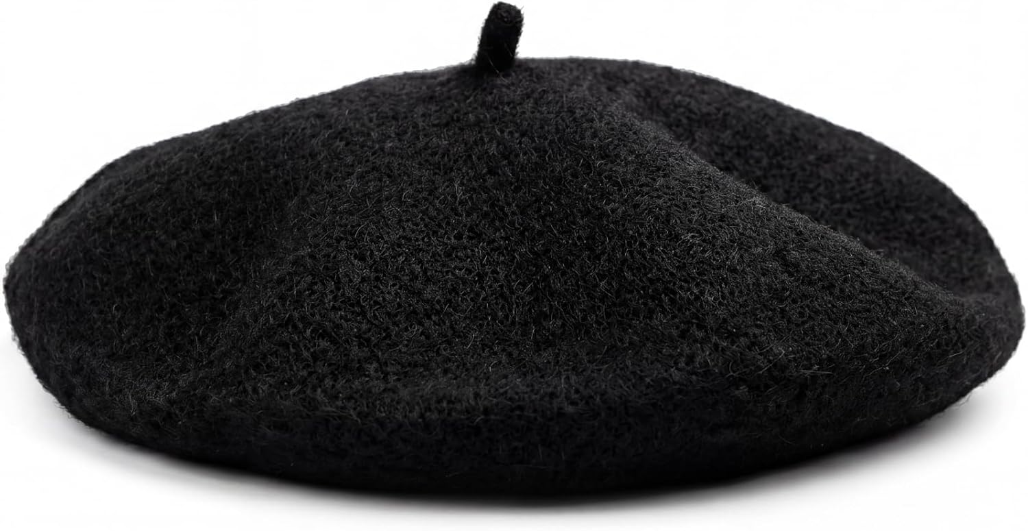 SATINIOR Kids Beret Hat French Beanie Cap Artist Wool Hat Beret Artist Costume for Children Kids Girls
