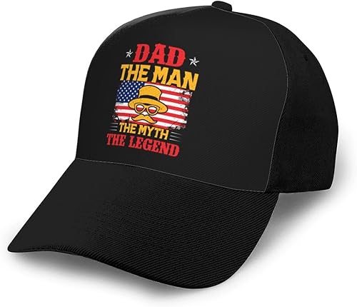 LIFANGMI Adjustable Dad The Man The Myth The Legend Baseball Cap for Men Women Baseball Hat Outdoor Casual Breathable Caps Trucker Hats Sun Hat Black