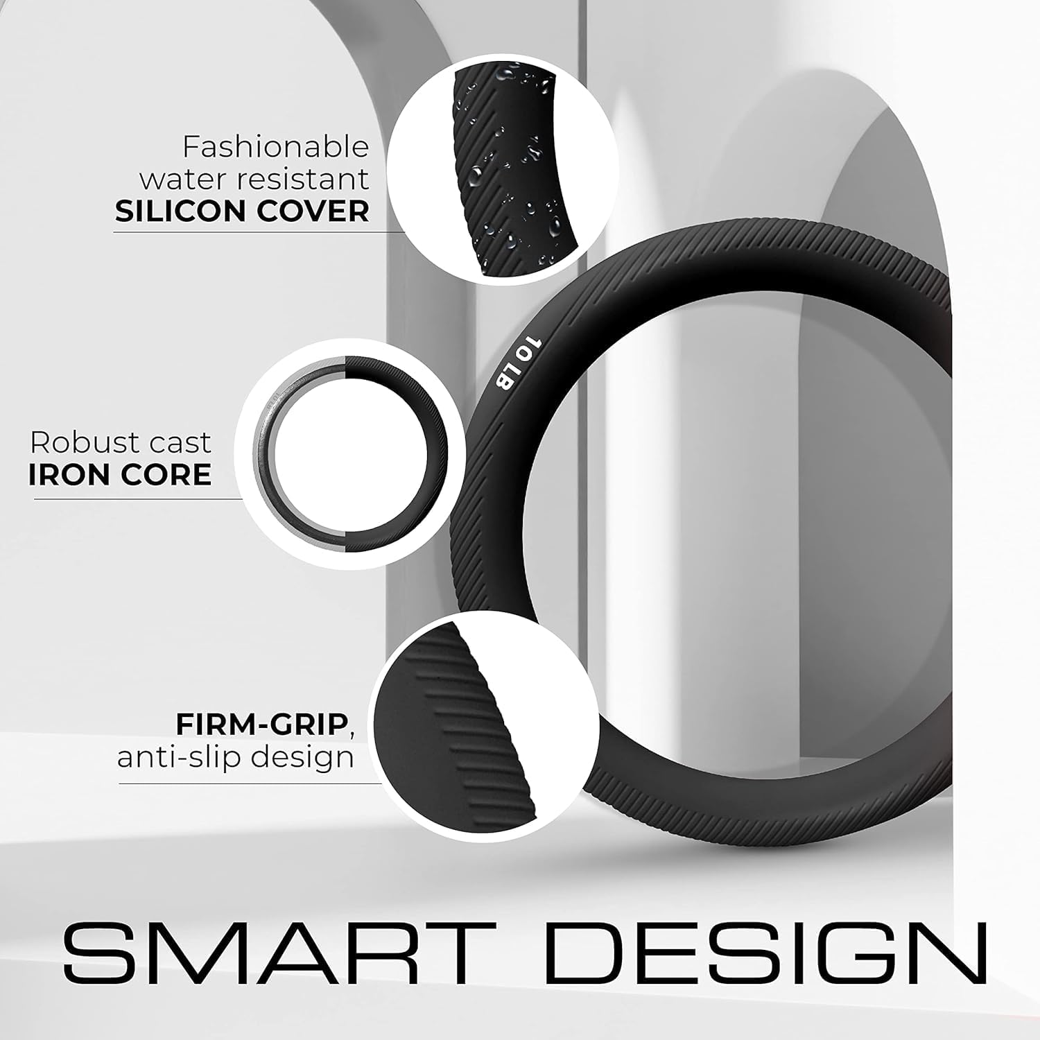 Yes4All Power Ring 10lbs, Weight Ring, Weighted Circle, Kettlebell for Yoga Exercise, Aerobics, Home Fitness, Core Training - Image 3