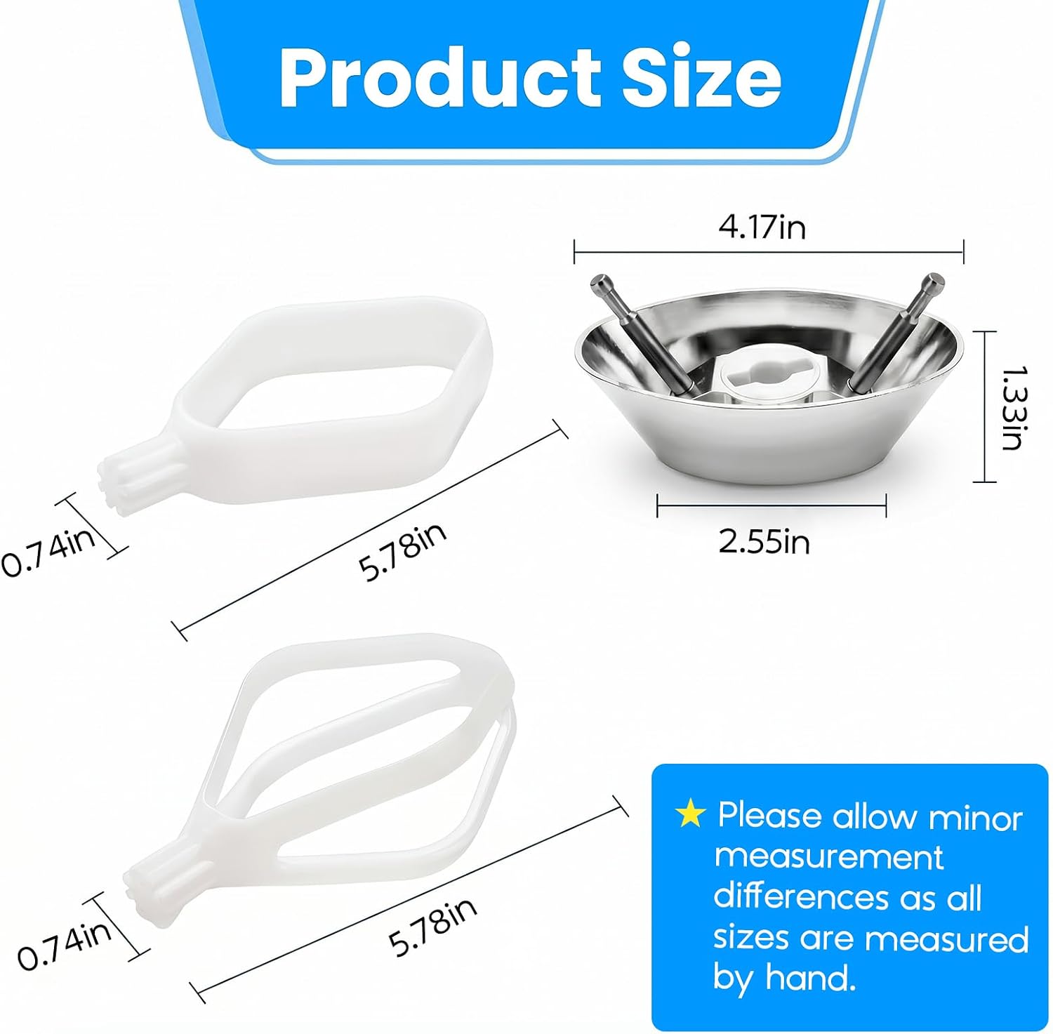 Cookie Paddles & Cake Paddles Set with Metal Whip Drive for Bosch Universal & NutriMill Artiste Mixers, Heavy Duty Beater Attachment for Baking Cookies, Cakes, Muffins, 5-Piece Replacement Kit