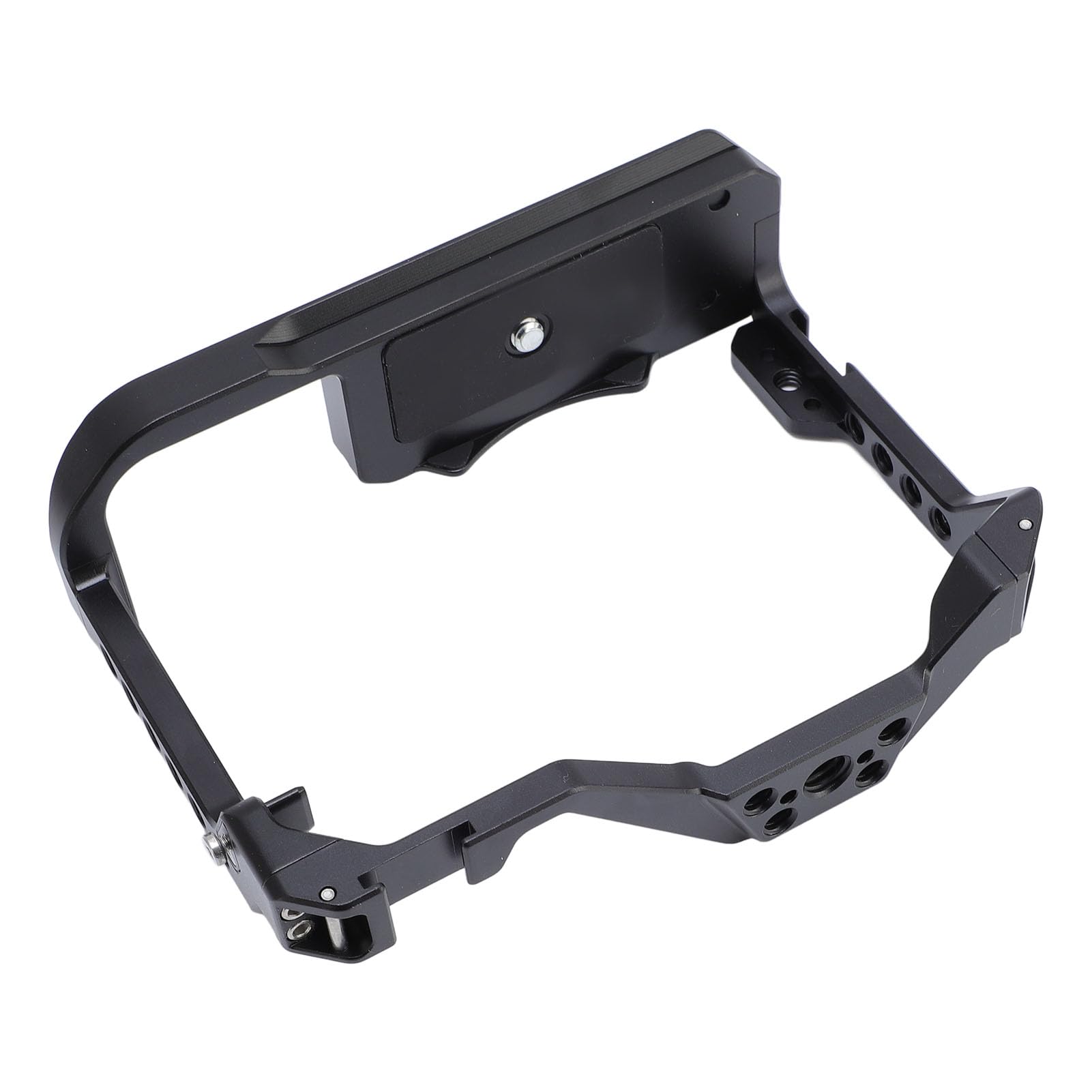 Tosuny Gabbia per Fotocamera R8, Telaio in Lega di Alluminio Rigido | with Arca Base Cold Shoe, Strap Slot, 1/4in 3/8in Screw Holes for Vlog Video Recording