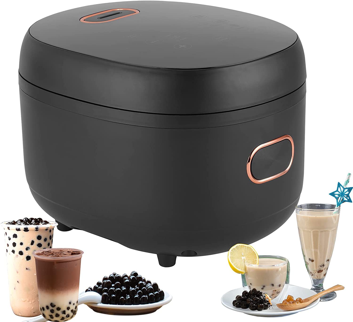 BAOSHISHAN Automatic Pearl Pot Commercial Pearl Tapioca Cooker Boiling Pearls Maker with Touchscreen 5L Pearl Cooking Pot for Boba Tea/Bubble Tea/Milk Tea 900W