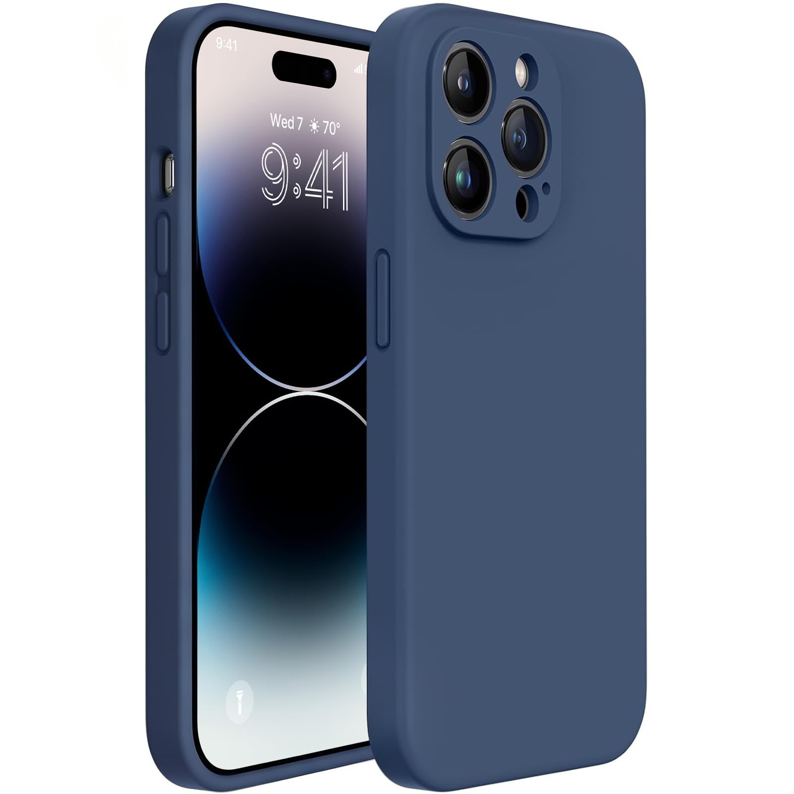 Miracase Silicone for iPhone 14 Pro Case, Dark Blue