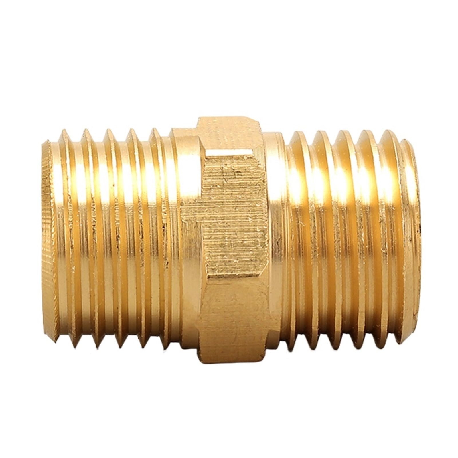 Connettori per tubi d'aria, Connettore rapido esagonale in ottone 1/8-1 in filettatura maschio-maschio acqua olio pneumatico(Kdhg6-4)