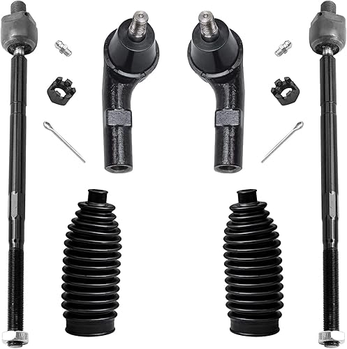 Detroit Axle - Kit de suspensión delantera de 6 piezas para Volkswagen Beetle Golf City Jetta Rabbit, 4 extremos de barra de acoplamiento interior y