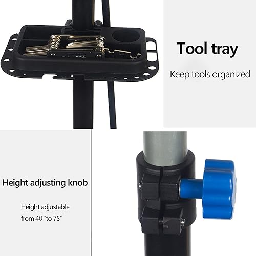 Miniatura 3 de Soporte de bicicleta plegable para mantenimiento, soporte de bicicleta plegable de altura ajustable de liberación rápida para bicicletas de
