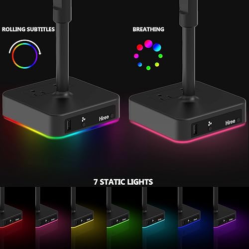 Miniatura 8 de Ventilador de escritorio con puerto de carga USB ventilador de mesa pequeño de escritorio de 3 velocidades de 67 pulgadas con 2 salidas de CA y