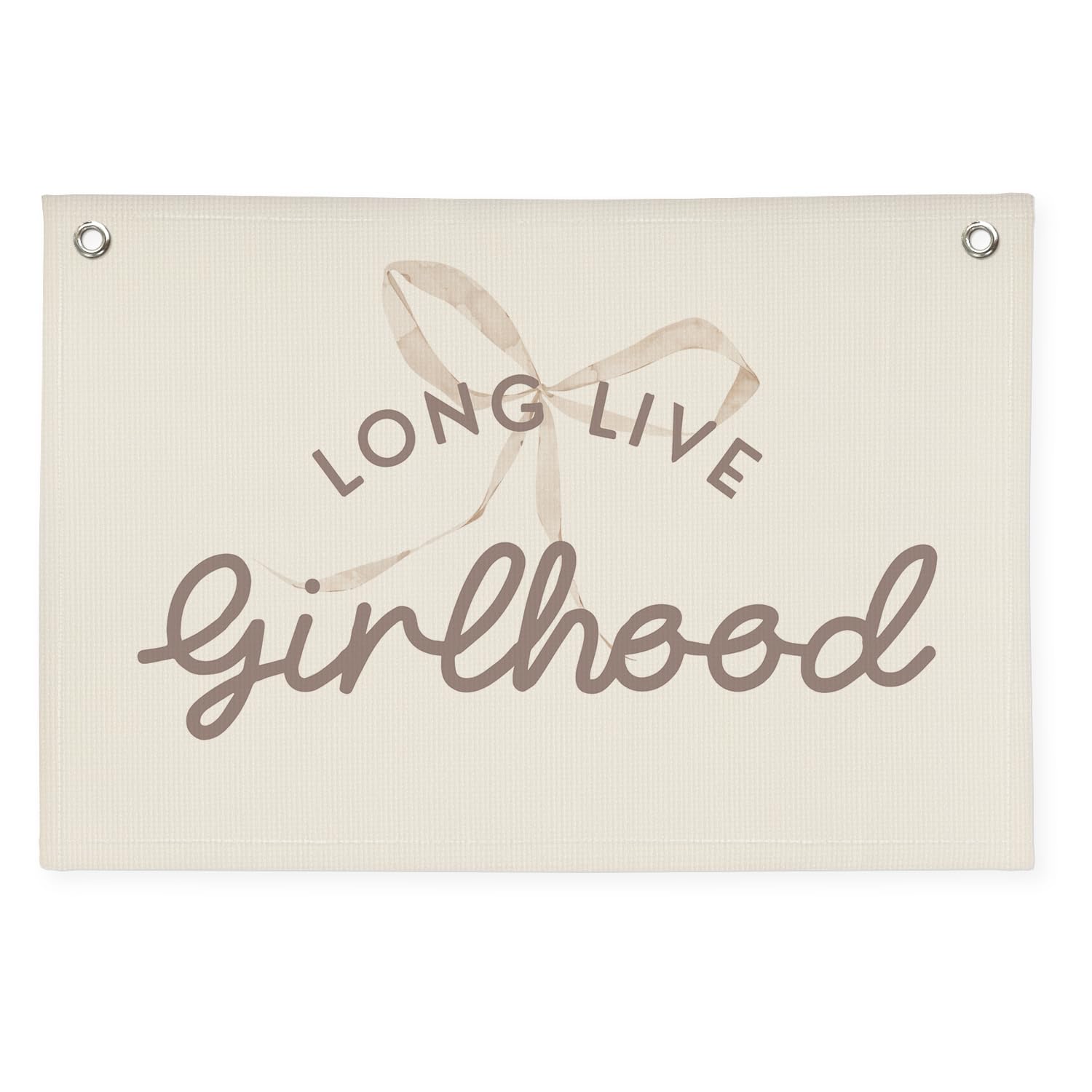 Cute Girls Room Decor，Long Live Girlhood Pink Coquette Girl Nursery Playroom Wall Hanging Linen Banner, Baby Girls Nursery Decor Toddler Teen Kids Bedroom Decorations,Newborn Gift 30x20 girlroom