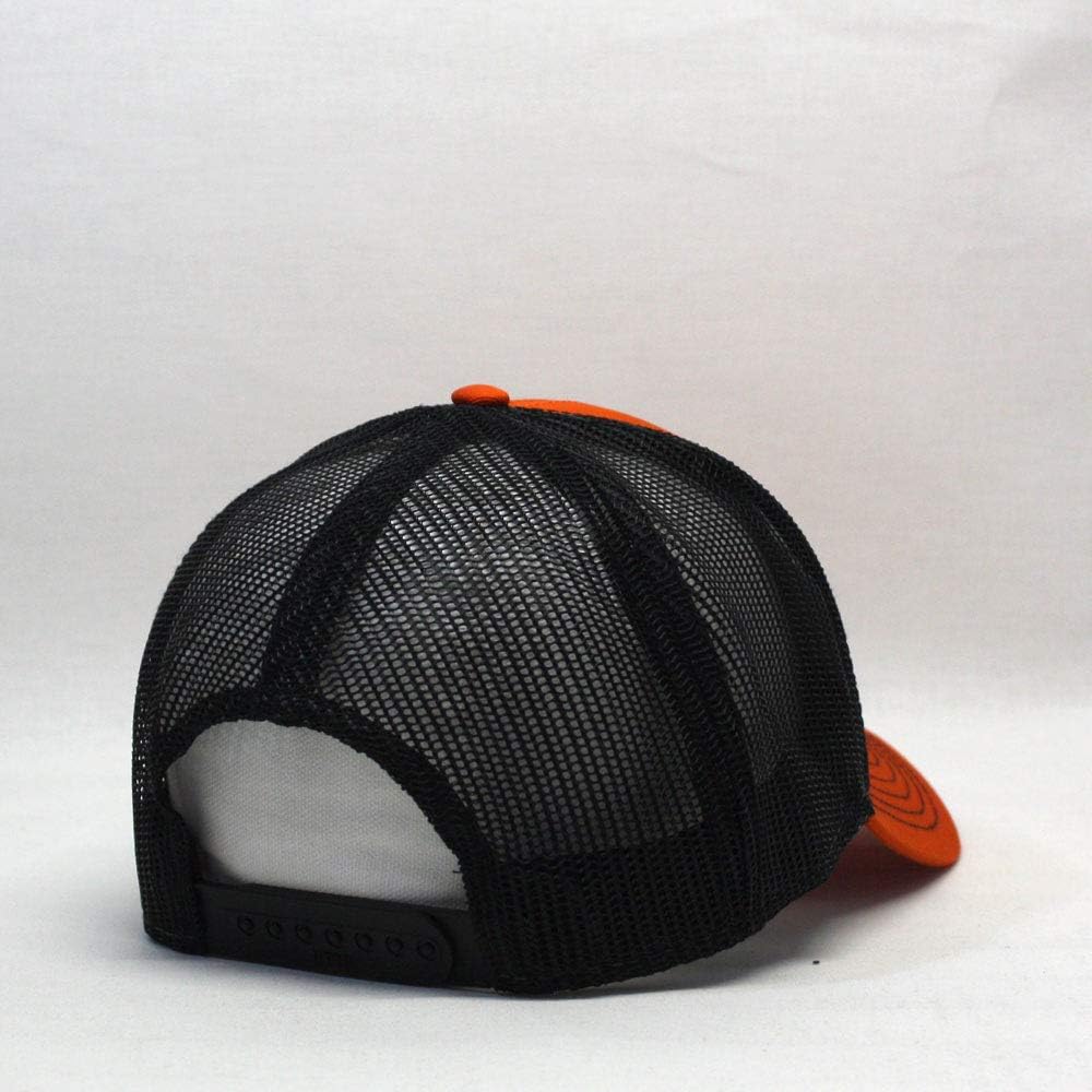 Plain Contrast Stitch Two Tone Cotton Mesh Men Women Snap Back Trucker Baseball Cap - Image 5