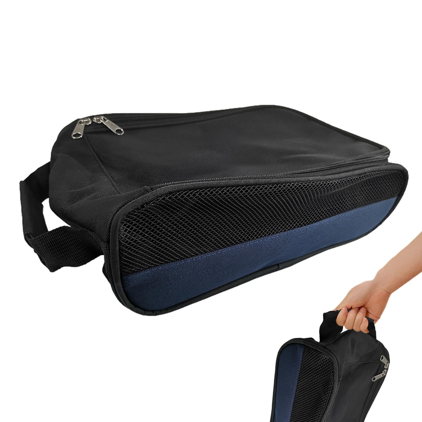 Borsa per scarpe sportive, Borsa per scarpe con cerniera,Organizzatore per riporre le scarpe | Portascarpe traspirante con tracolla con cerniera resistente all'acqua con ventilazione in rete per i