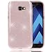 Produktbild NALIA Handyhülle kompatibel mit Samsung Galaxy A5 2017, Glitzer Slim Silikon-Case Back-Cover Schutzhülle, Glitter Sparkle Handy-Tasche Bumper, Dünne Bling Strass Smart-Phone Hülle, Farbe:Pink
