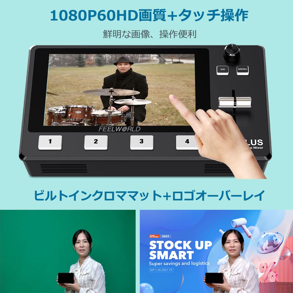 Amazon.co.jp: Feelworld LIVEPRO L2 PLUSマルチフォーマットビデオ