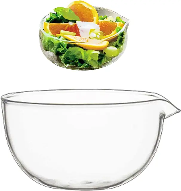 Sharplace Heat Resistant Matcha Bowl - 350ml Borosilicate Glass Teacup