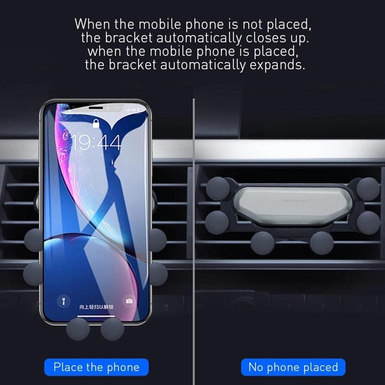 Robusto Soporte Movil Coche Nuevo Soporte Universal para Teléfono De Coche GPS Gravity Holder para En Ninguno Magnético para Plegable Duradero