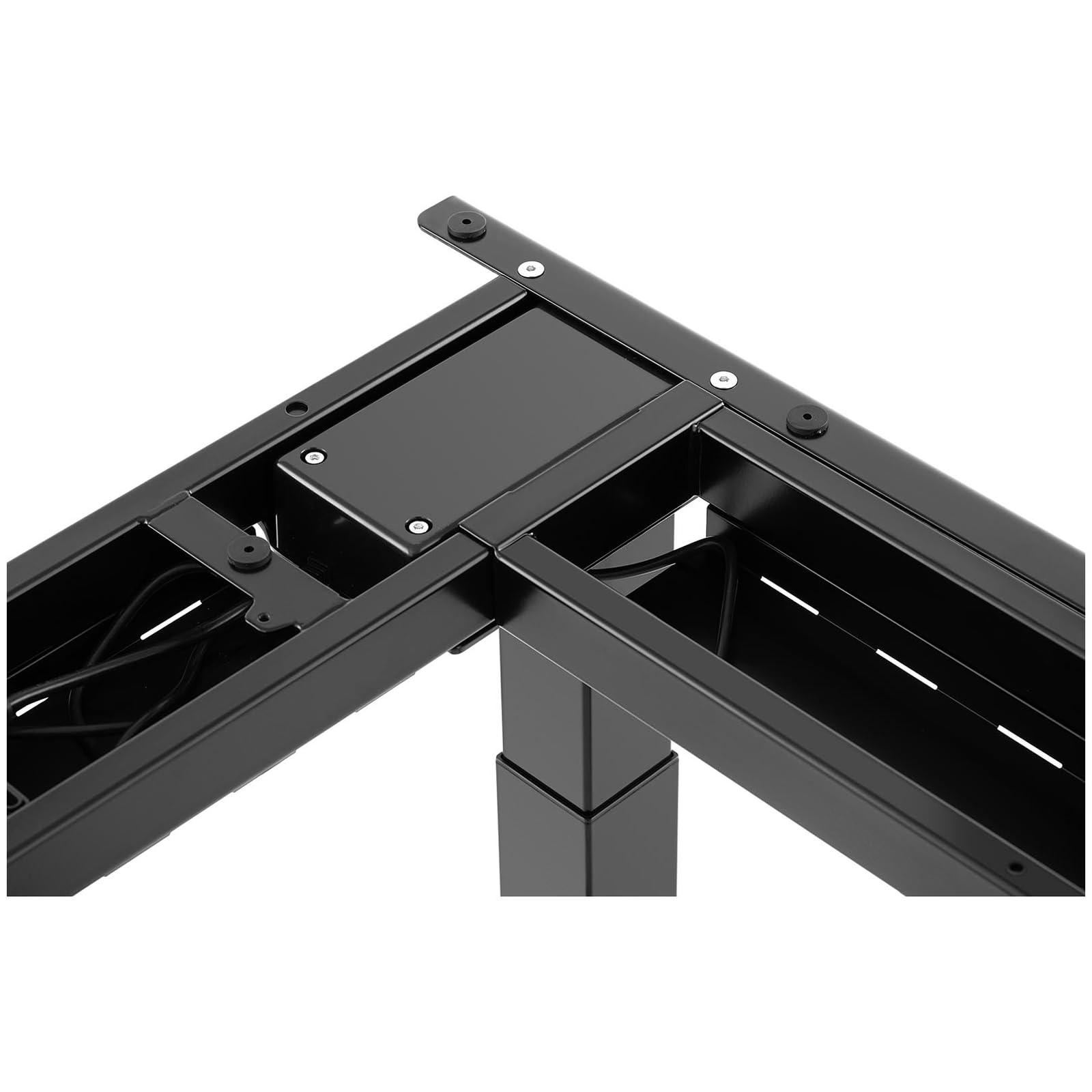 Fromm & Starck Höhenverstellbares Eckschreibtischgestell 60 - 125 cm einstellbare Breiten: 110 - 190 cm (L) / 90 - 150 cm (R) 150 kg 3 Motoren 450 W Memory-Funktion Schwarz Ecktischgestell