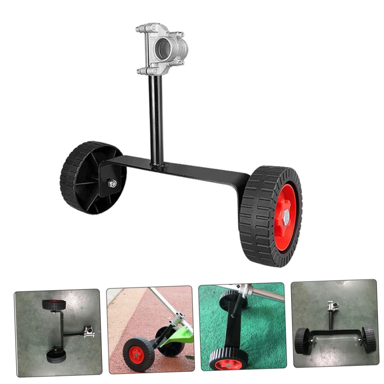 BESPORTBLE 2piezas Ruedas De Soporte Para Cortacésped Accesorio Para Desbrozadora Eléctrica De Para Jardín