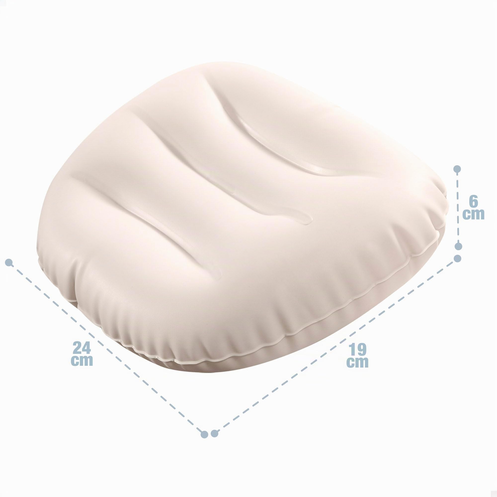 Intex Almohada hinchable, Compatible Purespa, 24x19x6 cm, Materiales resistentes, Reposacabezas inflable cómodo, Cojín individual, Color crema (55103)