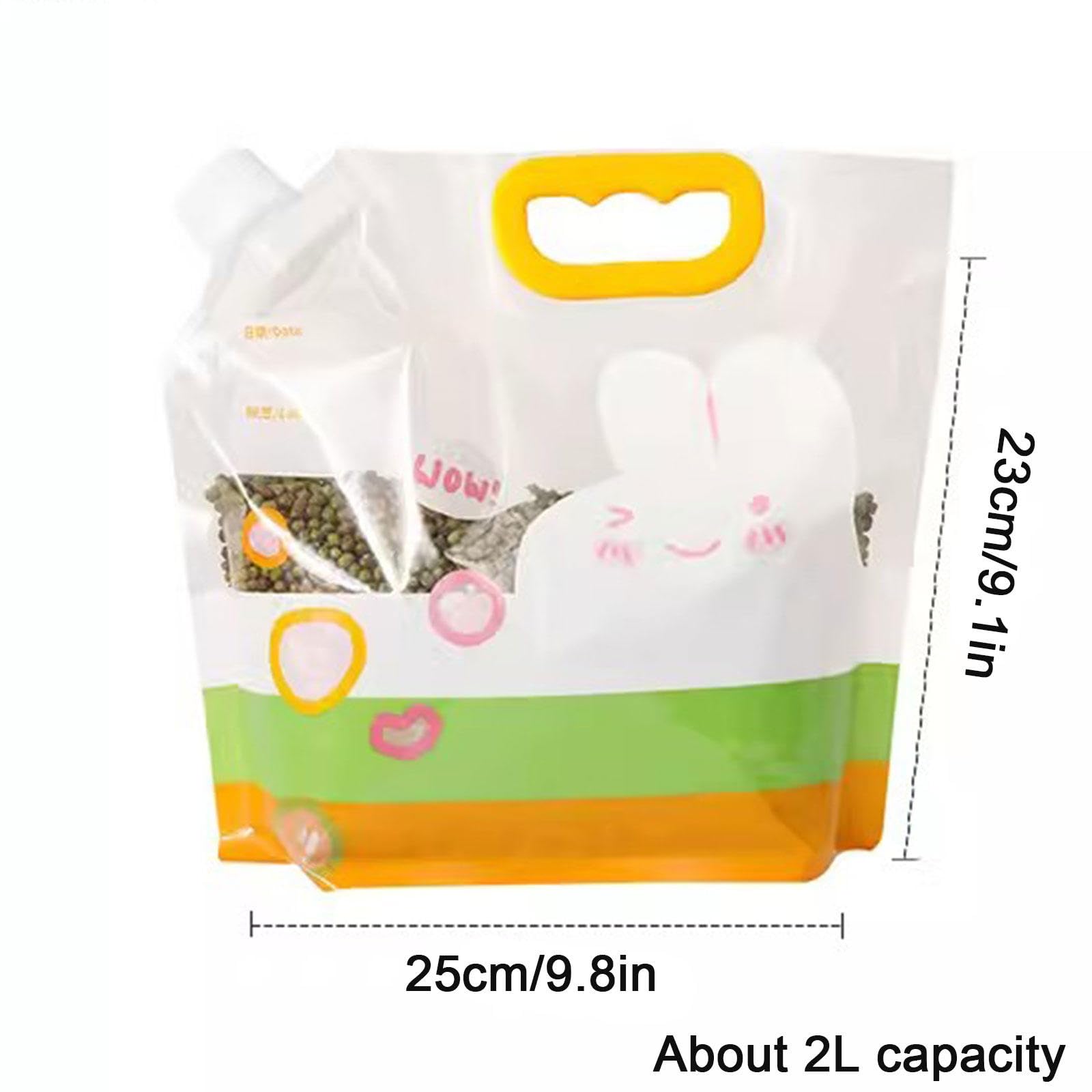 【Confezione da 12】 Borsa Portaoggetti Sigillata per Cereali e Riso - Contenitori per Cereali Ermetici Resistenti All'umidità con Coperchi - Sacchetti Portaoggetti Stand-up,9.8"x9.1"