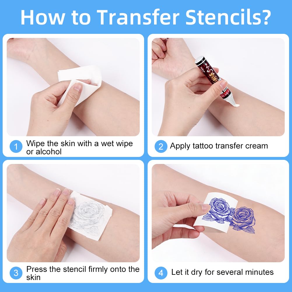 Aolso Stampante per Tatuaggi Termica Bluetooth, Portatile con 10 Fogli Carta Transfer, per Artisti e Principianti