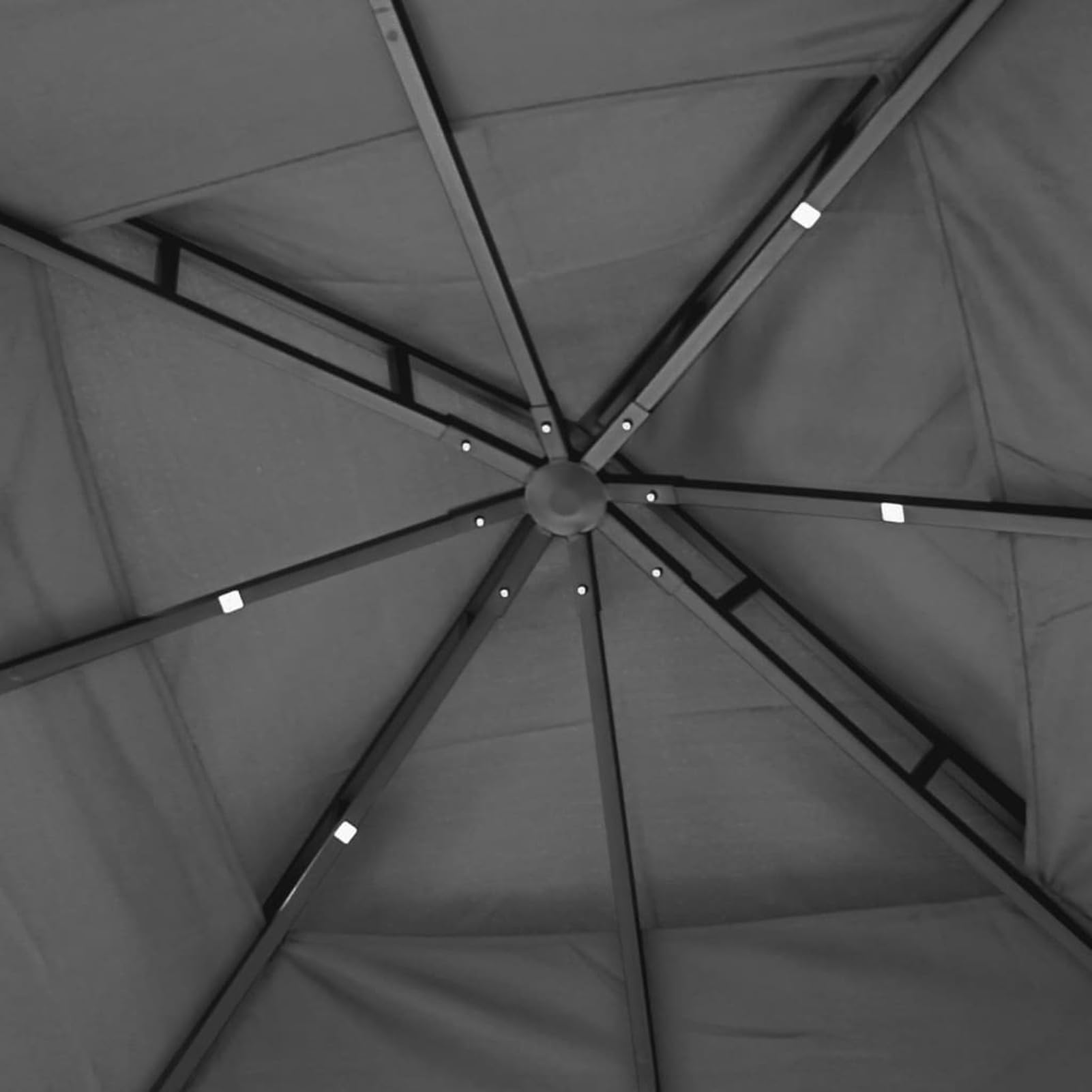 Gazebo con Tetto Antracite 300x300x270 cm Acciaio,Gazebo Pergola con Telo Impermeabile Richiudibile E Struttura Rettangolare in Acciaio Inossidabile Ad Alta Densità,per Arredo Giardino,Terrazzo