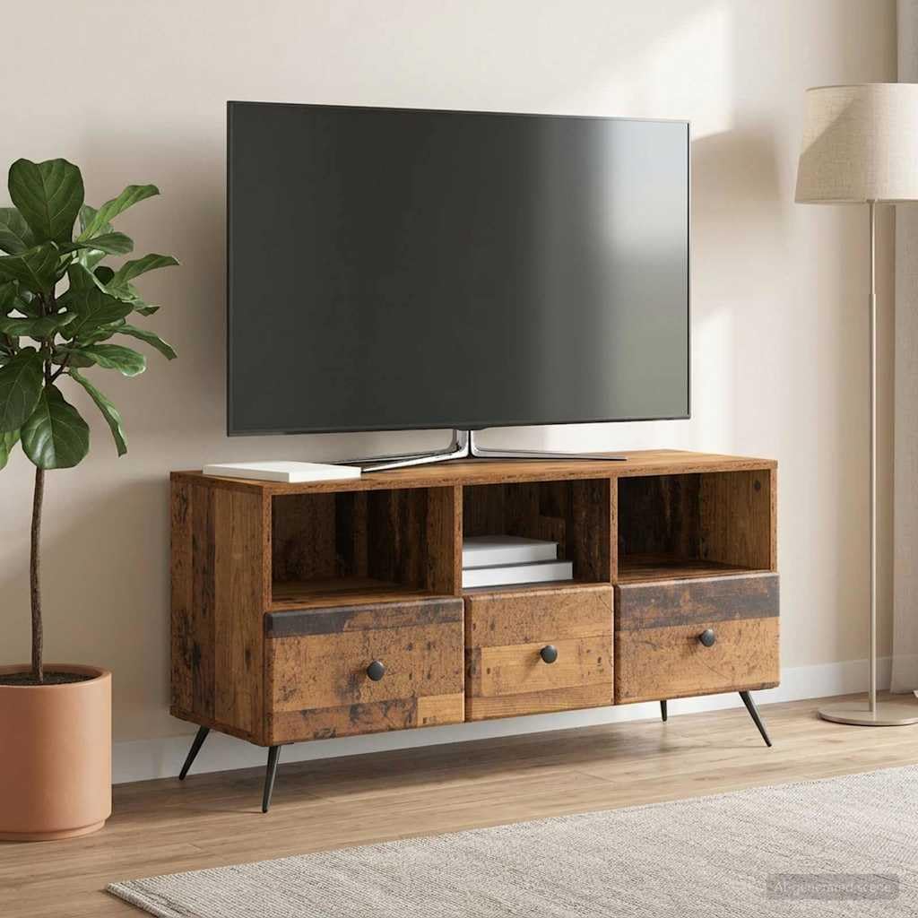 Szafka pod telewizor z drewna, 102 x 34,5 x 50 cm, drewno