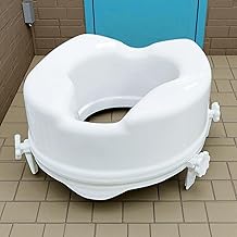 Veayva Commode Raiser 4 Inch with 4 Clips – Raised Toilet Seat for Adults, Seniors & Patients | Toilet Height Raiser for Western Commode | Portable Toilet Seat Extension for Elderly & Disabled