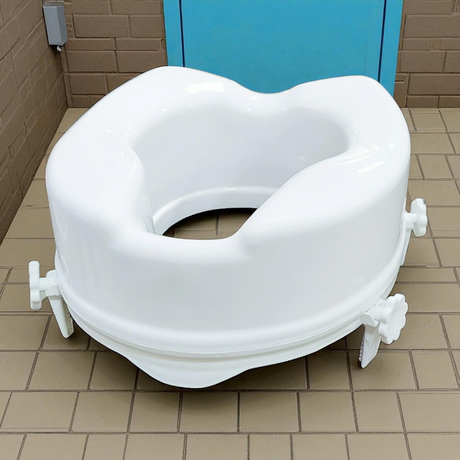 Veayva Commode Raiser 4 Inch with 4 Clips – Raised Toilet Seat for Adults, Seniors & Patients | Toilet Height Raiser for Western Commode | Portable Toilet Seat Extension for Elderly & Disabled