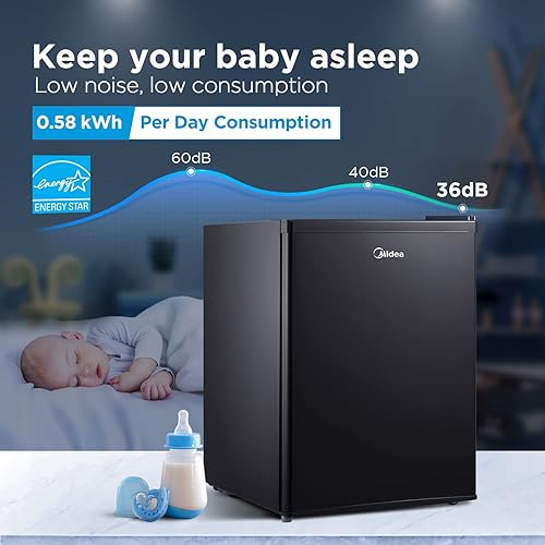 Miniatura 4 de Midea WHS-87LB1 Refrigerator, 2.4 Cubic Feet, Black &amp; Keurig K- Slim Single Serve K-Cup Pod Coffee Maker, Multistream Technology, Black