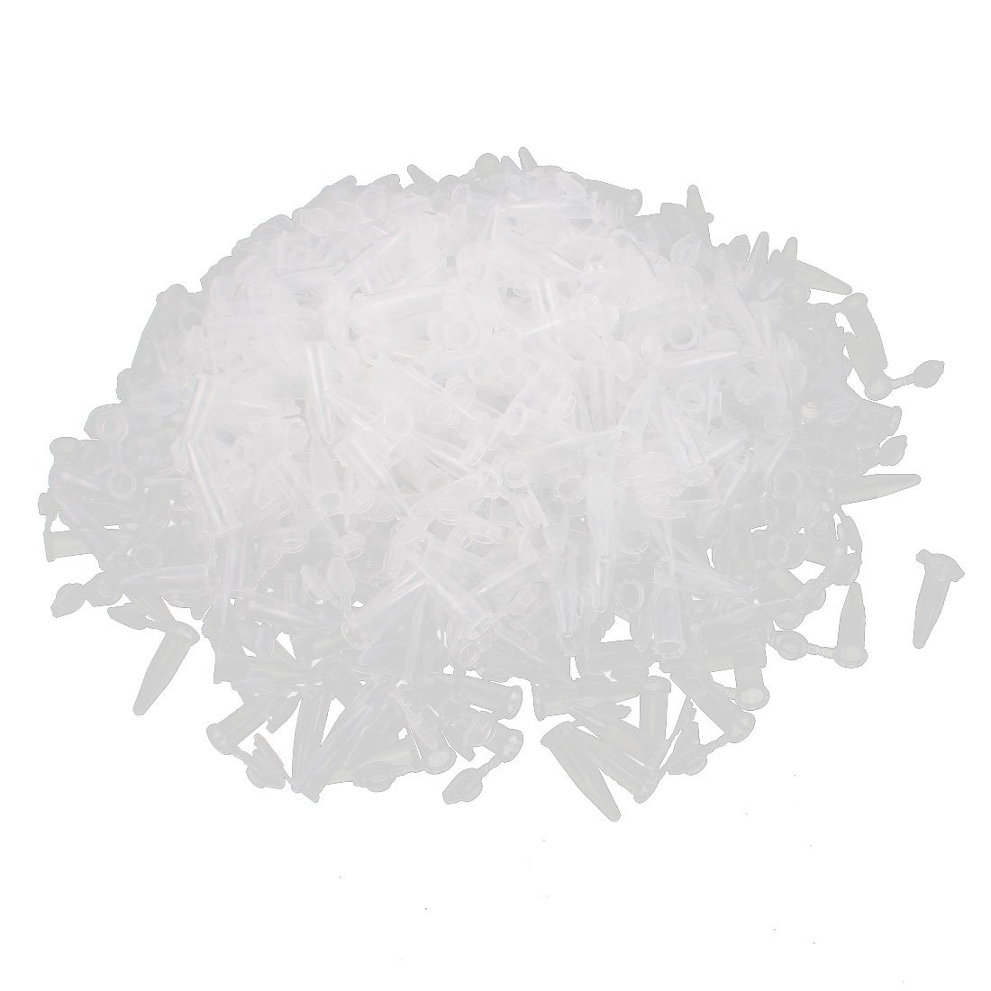 Aexit 500Pcs 0.5ml Glassware & Labware Plastic Clear EP Tube Centrifuge Tubes for Laboratory Cylinders w Graduated