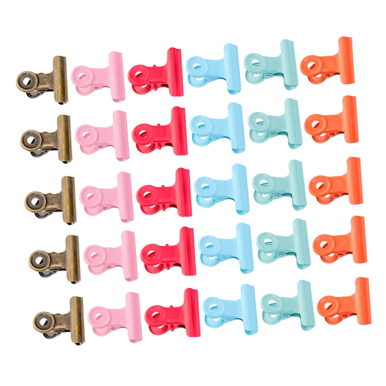 Lurrose 120stücke Metallrundclip Bunte Binder Clips Für Büro Und Schule Stabile Papierhalter Für Dokumente Und Notizen Für Organisation Und Präsentation