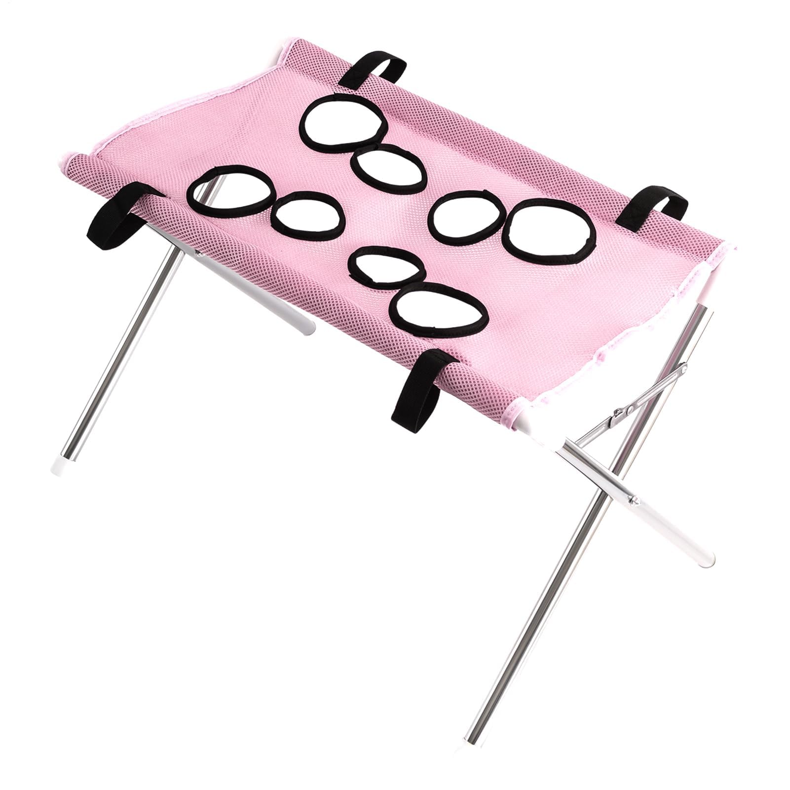 Hamaca para perro para recortar uñas, diseño de 8 agujeros, arnés de aseo para gatos, hamaca de corte de pelo de mascotas, para gatitos, cachorros, interiores, hogar, limpieza de oídos, cepillado de