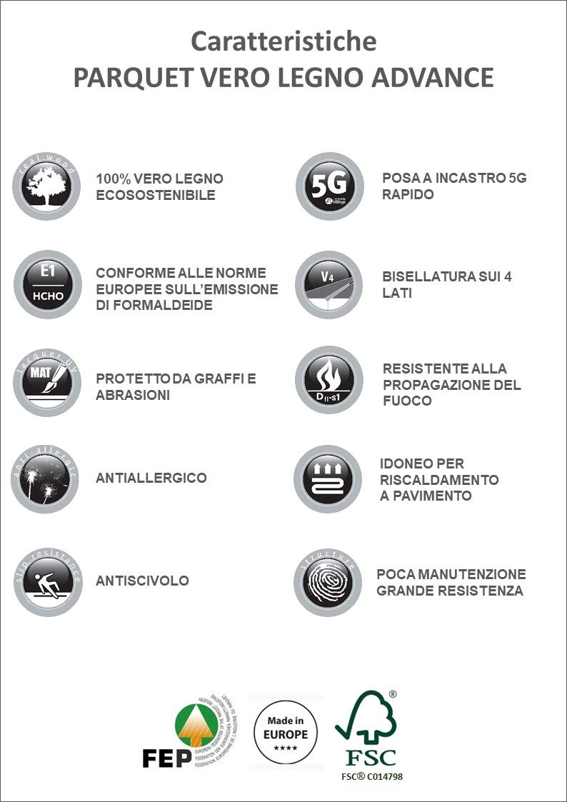 Parquet a Listoni in Legno di Rovere Chiaro Oliato, Flottante, Spessore 14mm, Scatola 0,99 m²