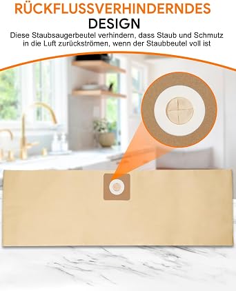 12 Paper Filter Bags for Bosch AdvancedVac 20 Bags Accessories Hochfeste Filterbeutel mit Mehrschichtpapier Staubfreie Entsorgung 2609256F33 Filter für Bosch Staubsauger AdvancedVac 20