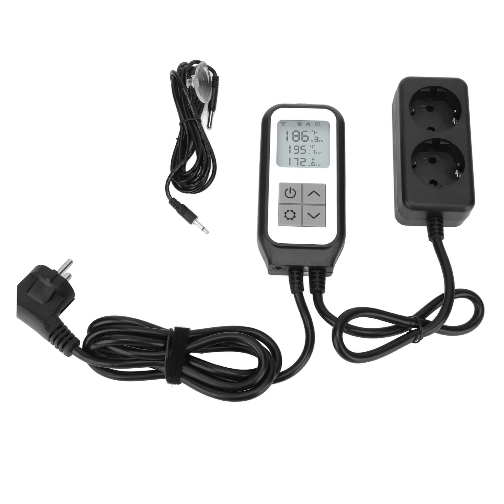 WiFi Smart Temperature Controller Socket Salida de Termostato Digital Control Remoto Configuración del Temporizador para Acuario Incubadora de Invernadero Uso Doméstico