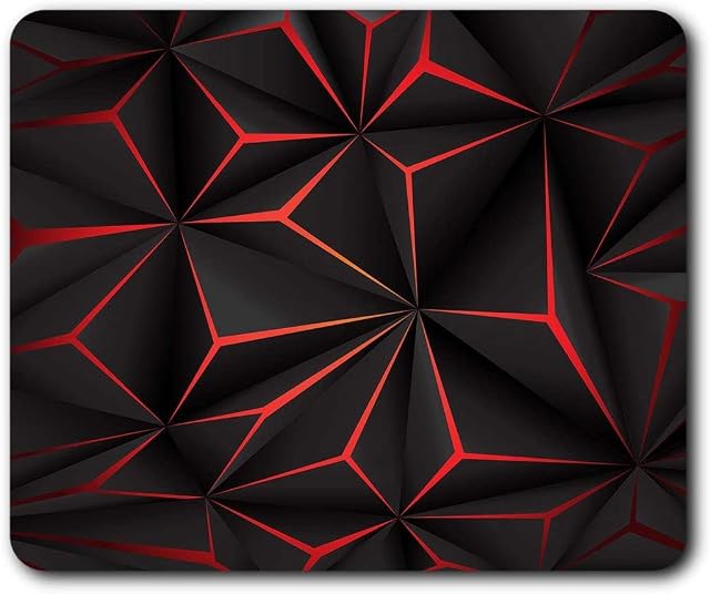 LBS4ALL Black & Red Futuristic Mouse Mat Pad Computer PC Laptop Gaming Office Home Desk Accessory Gadget 12953