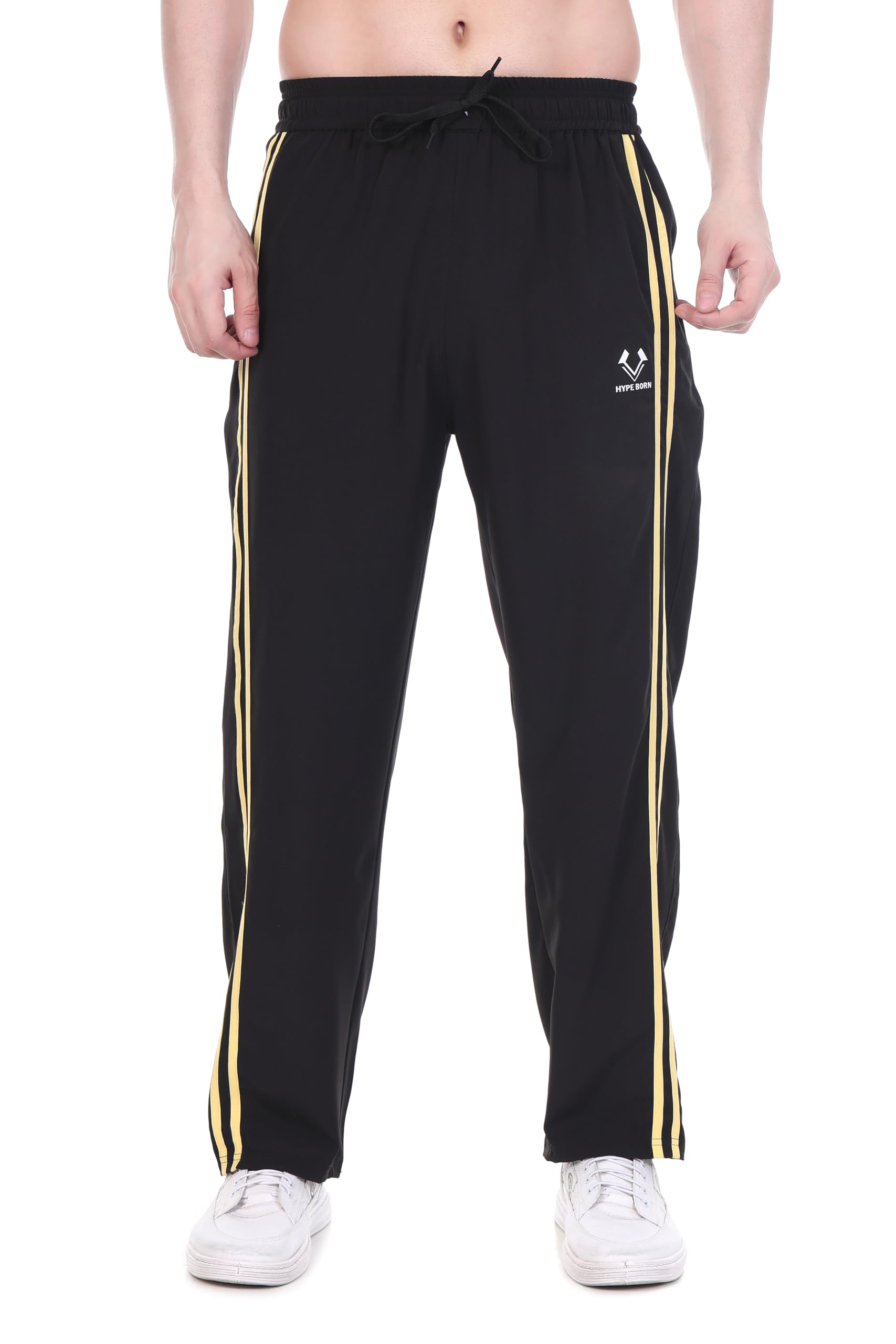 Men’s Black Solid Relaxed-Fit Track Pants with Double Side Stripes – Ideal for Gym, Running, Walking-picture-23