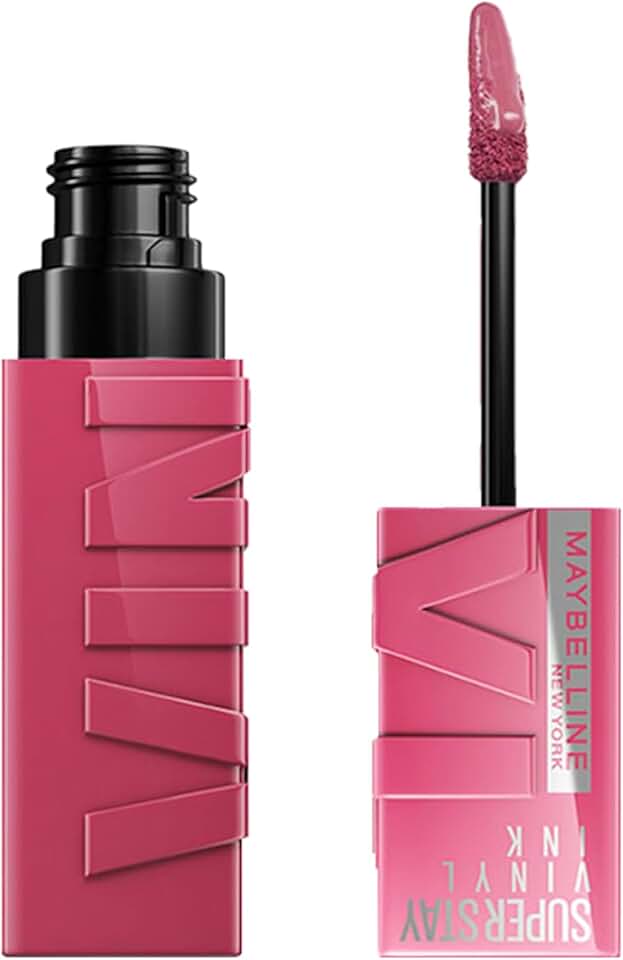 Maybelline NY SuperStay Vinyl Ink Batom Líquido Acabamento Vinil Espelhado e Efeito Gloss, Longa Duração de 16h, Não Borra e Não Transfere, Fórmula Vegana Cor Coy 4,2ml
